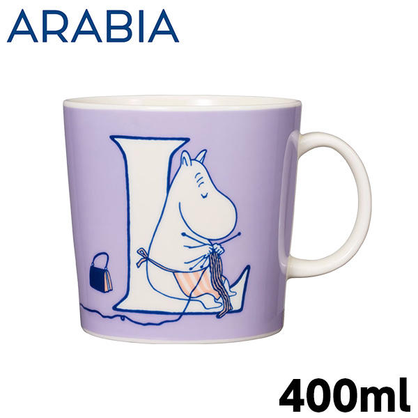 ARABIA アラビア Moomin ムーミン マグ アルファベットコレクション L 400ml マグカップ