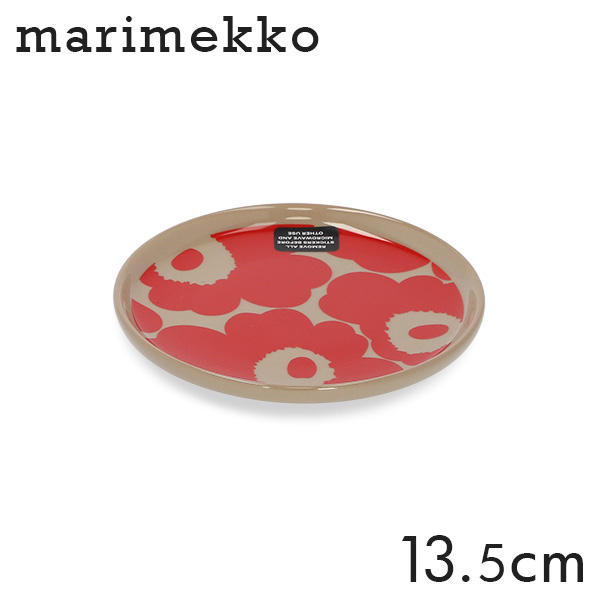 Marimekko マリメッコ Unikko ウニッコ お皿 プレート 13.5cm テラ×レッド