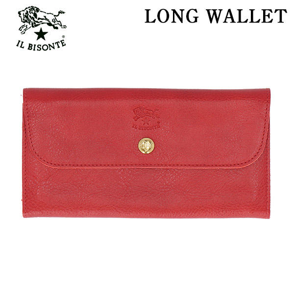 IL BISONTE イルビゾンテ LONG WALLET 長財布 RED レッド RE155 SCW020 ロングウォレット PV0005