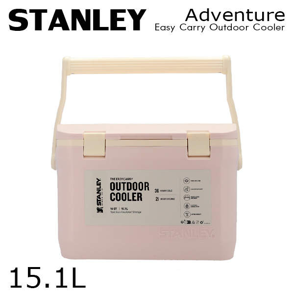 STANLEY スタンレー Adventure Easy Carry Outdoor Cooler アドベンチャー クーラーボックス ローズクオーツ 15.1L 16QT