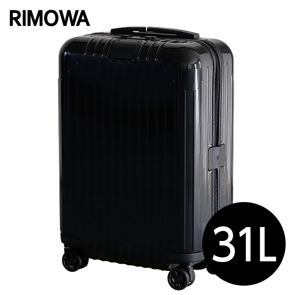 リモワ RIMOWA スーツケース エッセンシャル ライト キャビンS 31L グロスブラック ESSENTIAL Cabin S 823.52.62.4