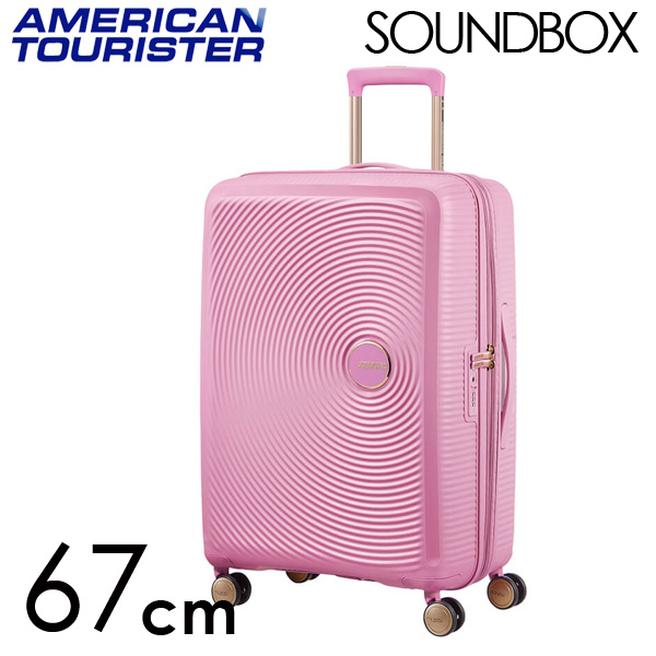 Samsonite スーツケース American Tourister Soundbox アメリカンツーリスター サウンドボックス EXP 67cm パールピンク/ゴールド 88473-7742