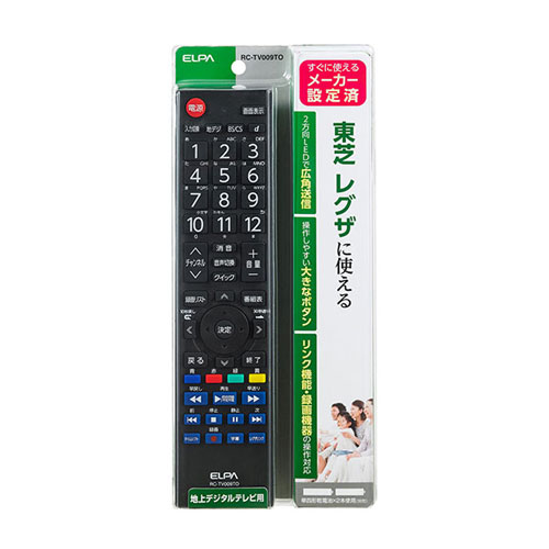 朝日電器 テレビリモコン 東芝対応 RC-TV009TO