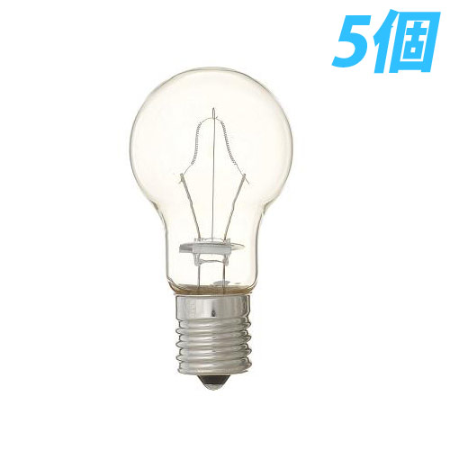 ヤザワ 白熱電球 白熱灯 省エネクリプトン球 E17口金 60W形 クリア 5個入パック P351754C5P