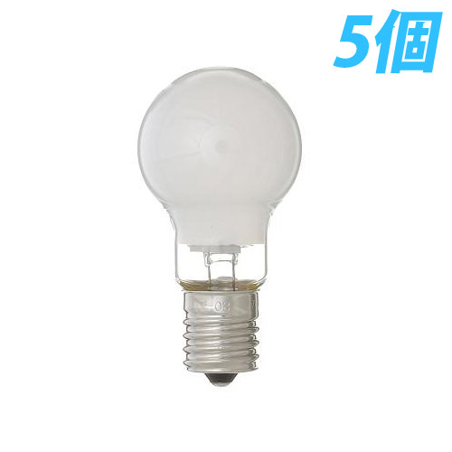 ヤザワ 白熱電球 白熱灯 省エネクリプトン球 E17口金 60W形 フロスト 5個入パック P351754F5P