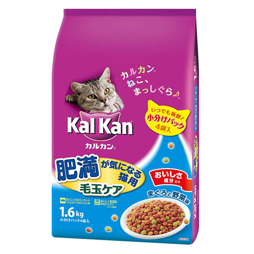 マース カルカンドライ 肥満が気になる猫用 毛玉ケア まぐろと野菜味 1.6kg