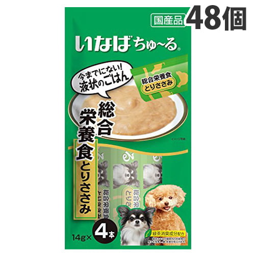 いなば 犬用ちゅ～る 総合栄養食とりささみ (14g×4)×48個 D-105