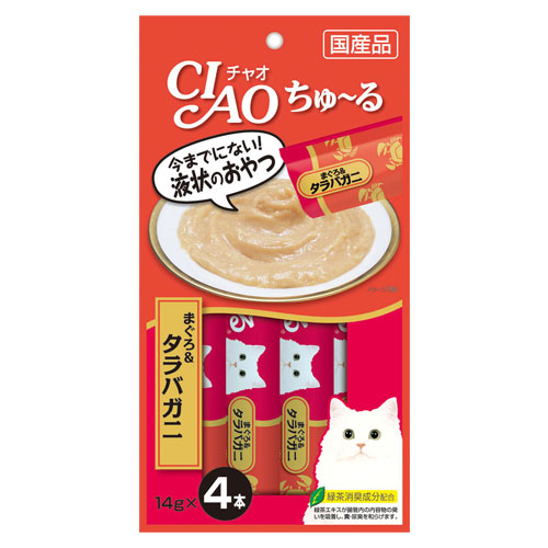 いなば CIAO ちゅ～る まぐろ＆タラバガニ入 14g×4本 SC-108