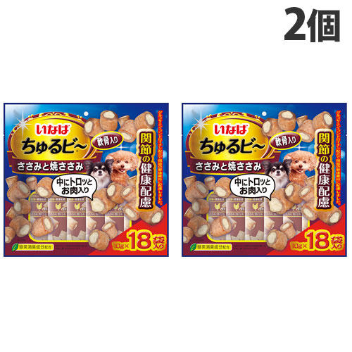 いなば ちゅるビ～ ささみと焼ささみ 軟骨入り 関節の健康配慮 18袋入×2個 QDS-186