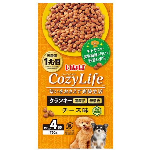 いなば CozyLife クランキー 総合栄養食 チーズ味 190g×4袋入 DD-133
