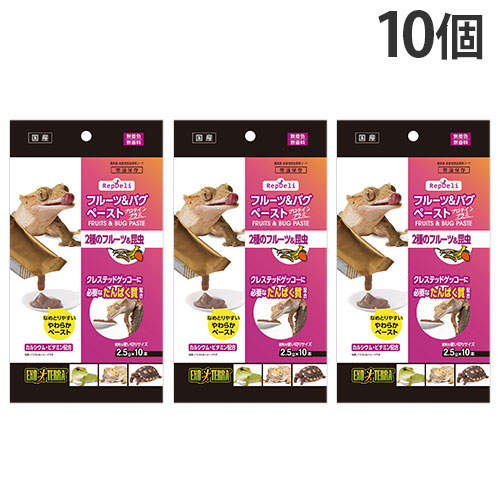 ジェックス RepDeli フルーツ＆バグペースト プロテインプラス 10本入×10個