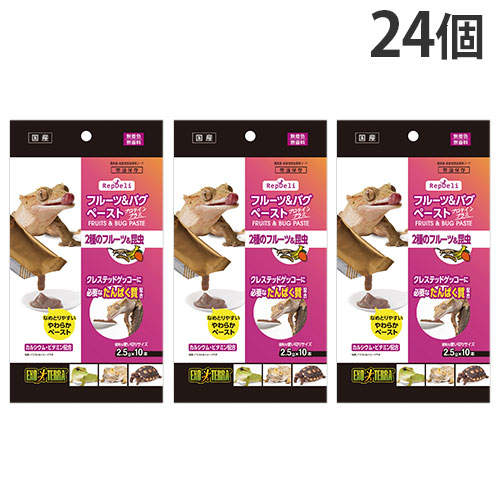 ジェックス RepDeli フルーツ＆バグペースト プロテインプラス 10本入×24個