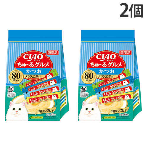 いなば CIAO ちゅ～るグルメ かつおバラエティ 80本入×2個 SC-448