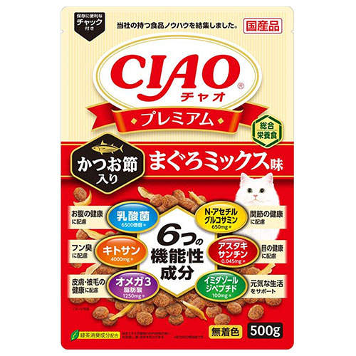 いなば CIAO プレミアム かつお節入り まぐろミックス味 500g