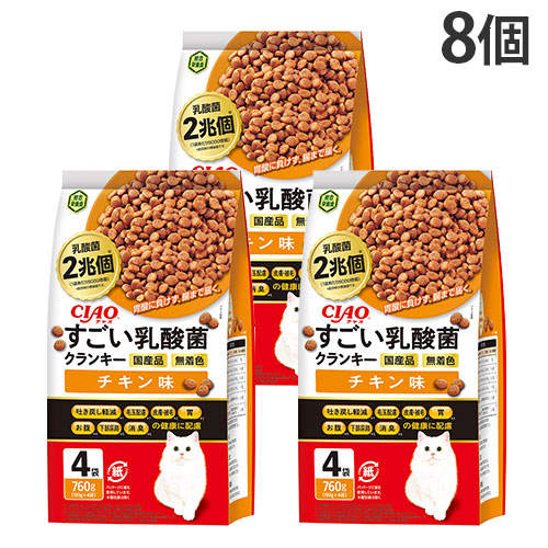 いなば CIAO すごい乳酸菌クランキー チキン味 4袋入×8個 P-303