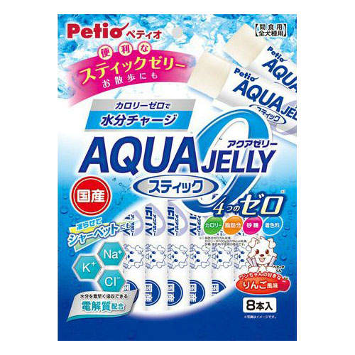 Petio ペティオ アクアゼリー 4つのゼロ りんご風味 スティックタイプ 8本入