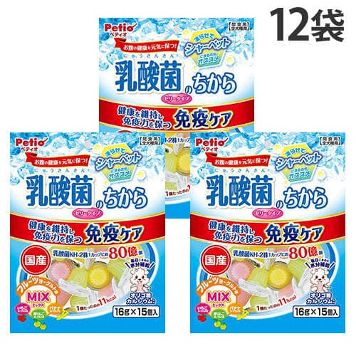Petio ペティオ 乳酸菌のちから ゼリータイプ ミックス 15個入×12袋
