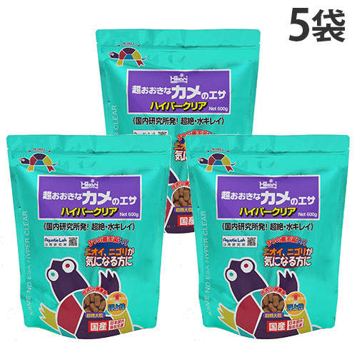 キョーリン ひかり 超おおきなカメのエサ ハイパークリア 600g×5袋