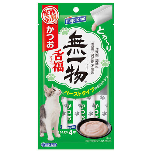 【ポイント10倍】はごろもフーズ 無一物 舌福 かつお 14g×4本