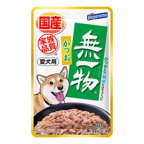 【ポイント10倍】はごろもフーズ 愛犬用 無一物 パウチ かつお 60g