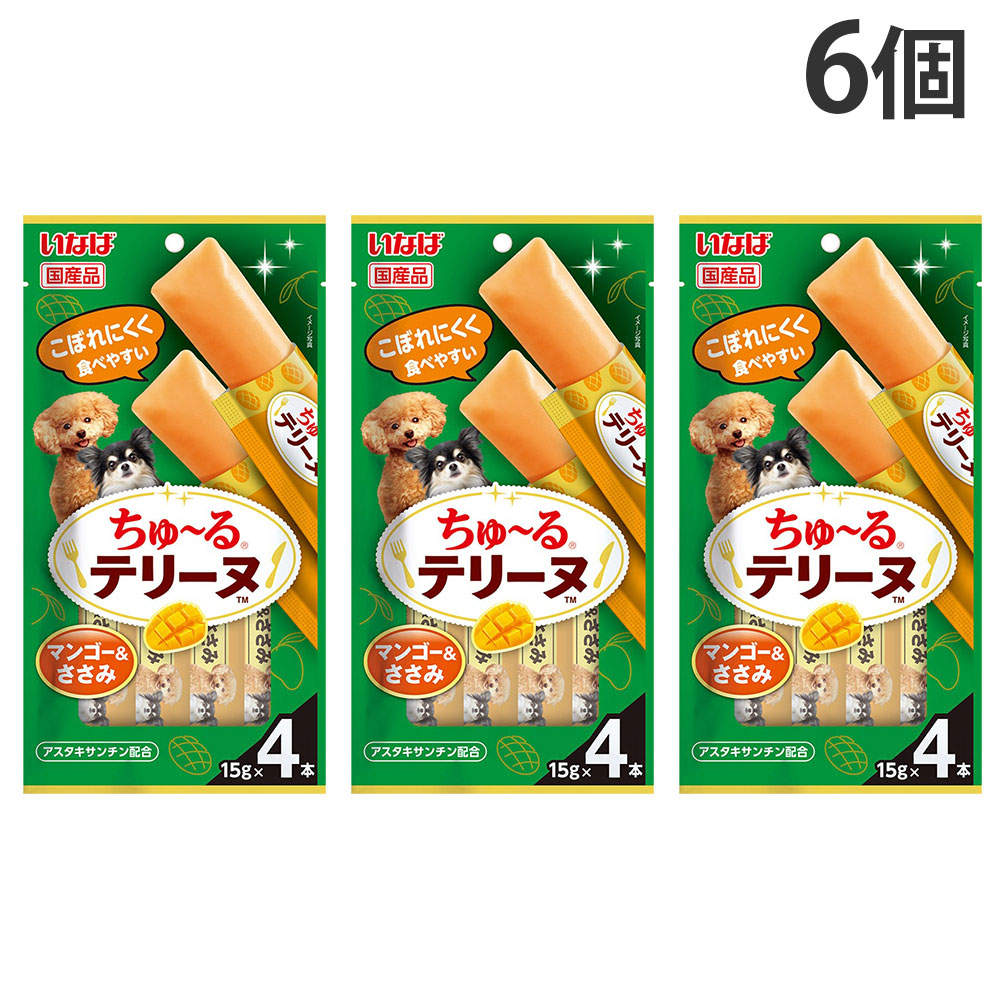 【ゆうパケット配送】【送料弊社負担】いなば ちゅ～る テリーヌ マンゴー＆ささみ 4本入 6個【他商品と同時購入不可】
