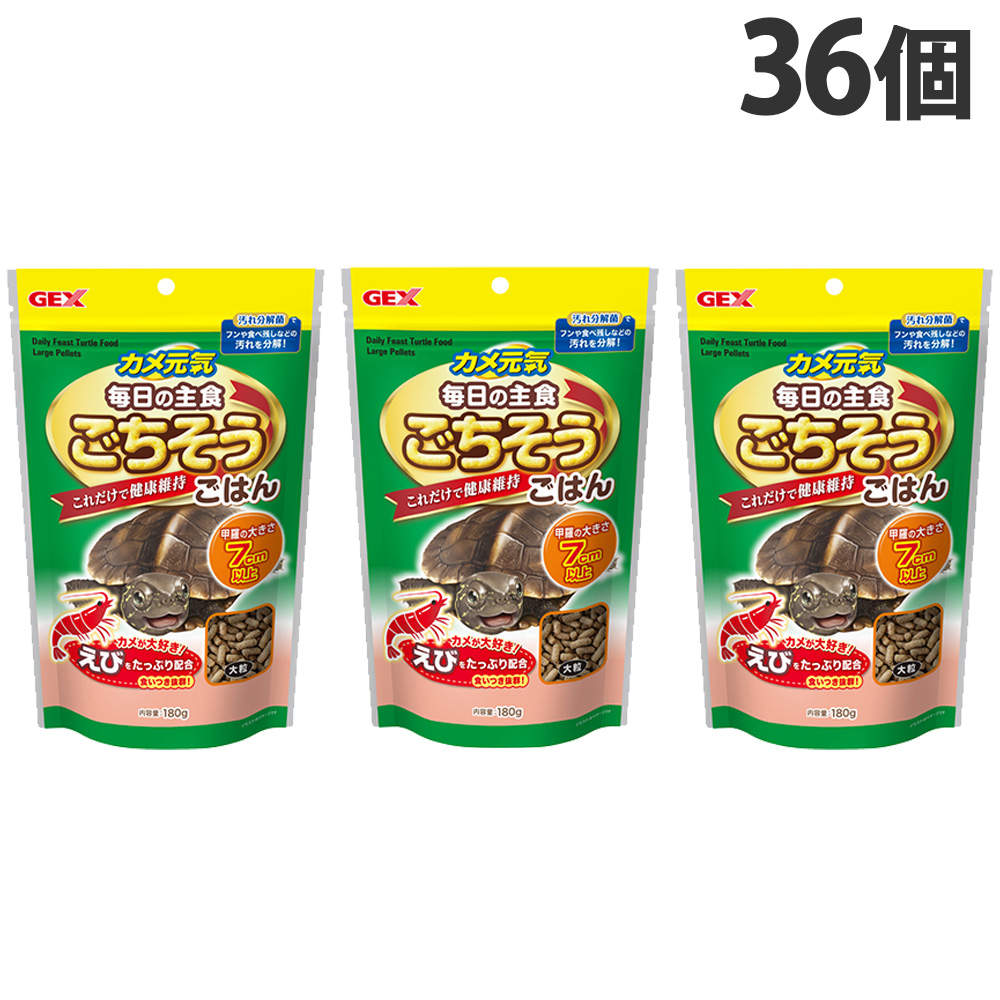 ジェックス カメ元気 ごちそうごはん 大粒 180g 36個