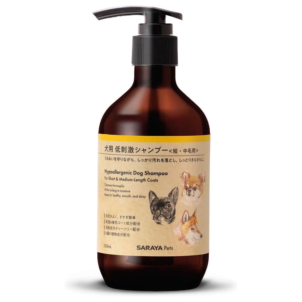 【送料弊社負担】サラヤペッツ 犬用 低刺激シャンプー 短・中毛用 300ml【他商品と同時購入不可】