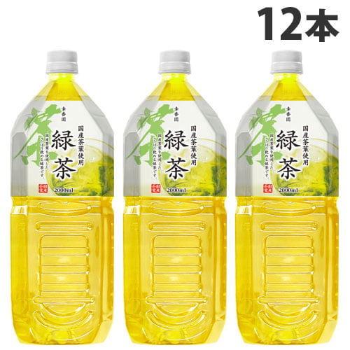 【賞味期限間近】【賞味期限:24.06.28】緑茶　国産品 2L 12本