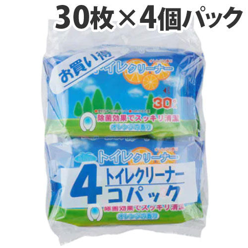 昭和紙工 オアシス トイレクリーナー 30枚×4個パック