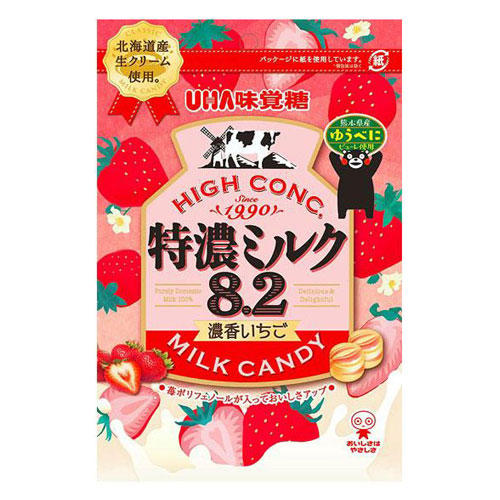 UHA味覚糖 特濃ミルク8.2 濃香いちご 75g