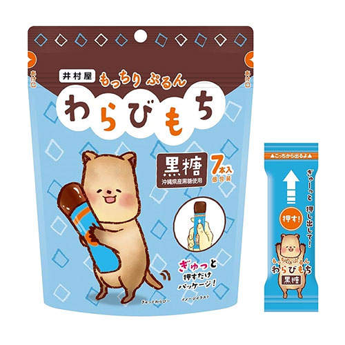 井村屋 もっちりぷるんわらびもち 黒糖 7本入