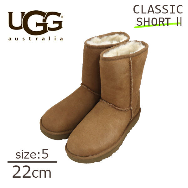 UGG アグ クラシックショート II ムートンブーツ ウィメンズ チェスナット 5(22cm) 1016223 Classic Short