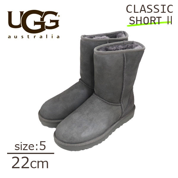 UGG アグ クラシックショート II ムートンブーツ ウィメンズ グレー 5(22cm) 1016223 Classic Short