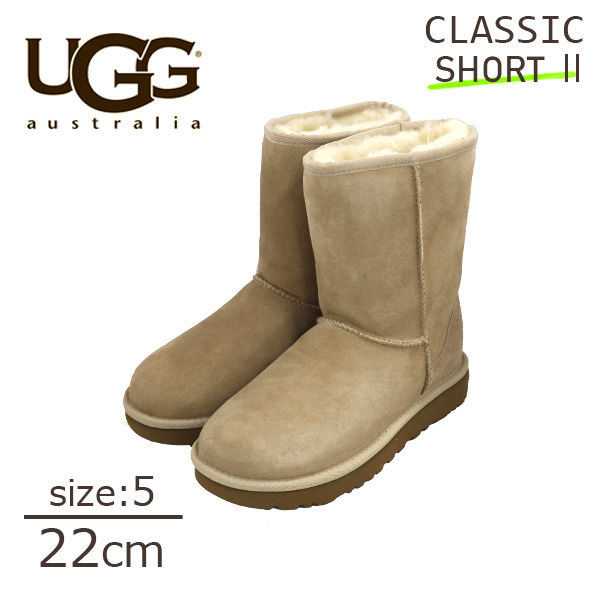 UGG アグ クラシックショート II ムートンブーツ ウィメンズ サンド 5(22cm) 1016223 Classic Short