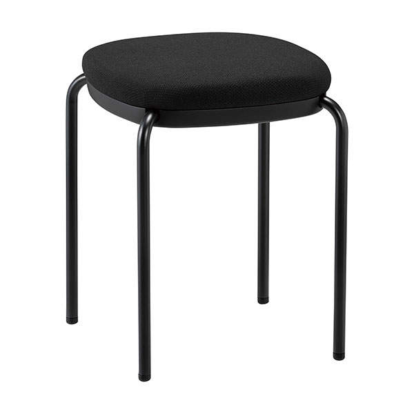 サンケイ スツール 4本脚 ワントーン スタッキング可 ブラック M-102-PST-BK