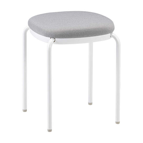 サンケイ スツール 4本脚 ワントーン スタッキング可 ホワイトグレー M-102-PST-PGR