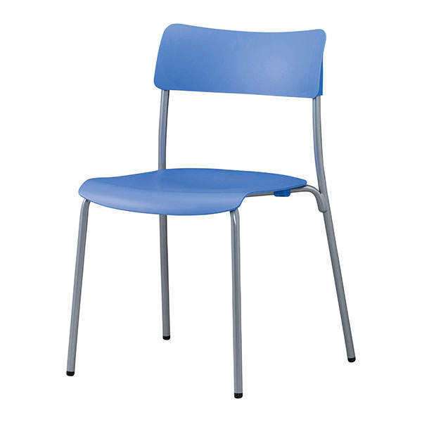 サンケイ スタッキングチェア ミーティングチェア シルバーフレーム ブルー CM100-MS