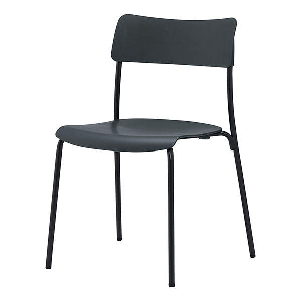 サンケイ スタッキングチェア ミーティングチェア ブラックフレーム チャコールグレー CM101-MS