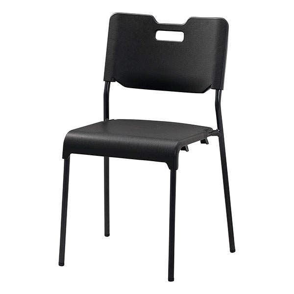 サンケイ スタッキングチェア ミーティングチェア 座パッドなし ブラック CM485-MS
